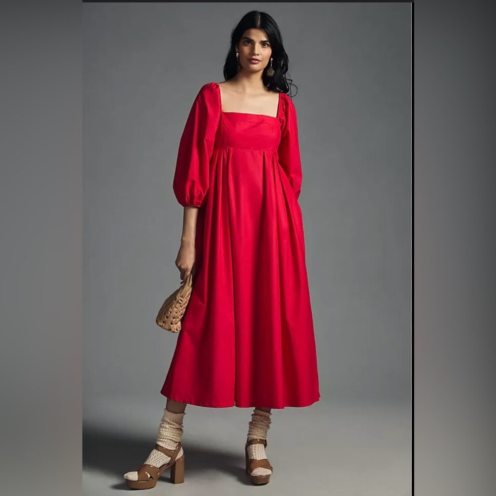 Anthropologie Maeve Square-Neck babydoll Dress